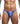 Blue men's underwear with brand logo on a white background
