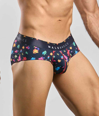 Malebasics New ヒップスターブリーフ ブラックスプラッシュ