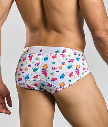 Malebasics New ヒップスターブリーフ ホワイトスプラッシュ