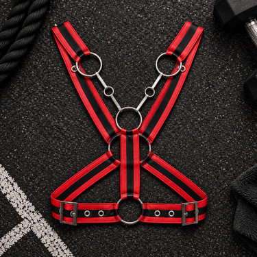 DNGEON Cross Chain Harness-DMBL09-Red-OS-6