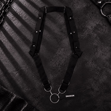 DNGEON Straight back Harness-DMBL06-Black-OS-1
