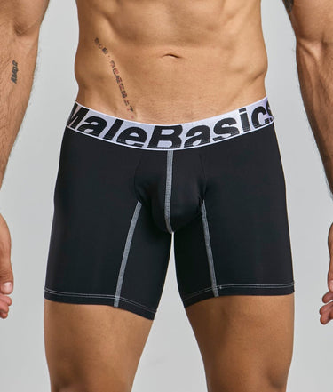 MaleBasics Microfiber Boxer Brief-MBM02-Black-S-1