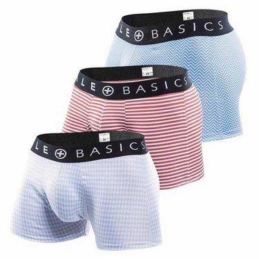 MaleBasics New Trunk Boxer Shorts 3 - Pack - MBT01 - BlackW - S - 3