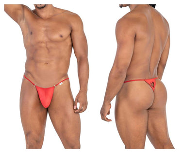 Mens Heart Thongs CandyMan 99789 - CandyMan_99789_Red_S/M - 2