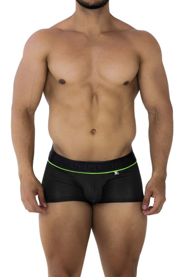 Mens Jacquard Trunks Xtremen 91196 - Xtremen_91196_Black_S - 2