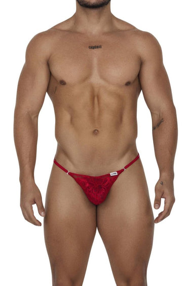 Mens Lace Thongs CandyMan 99685 - CandyMan_99685_Red_S/M - 2