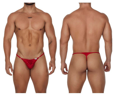 Mens Lace Thongs CandyMan 99685 - CandyMan_99685_Red_S/M - 1