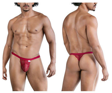 Mens Lace Thongs CandyMan 99823 - CandyMan_99823_Wine_S/M - 2