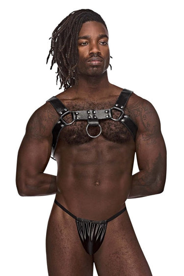 Mens Leather Aries Harness Male Power 590 - 266 - Male Power_590 - 266_Black_Only Size - 1