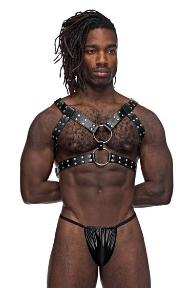Mens Leather Gemini Harness Male Power 591 - 266 - Male Power_591 - 266_Black_Only Size - 1