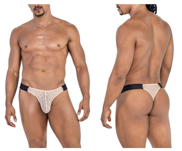 Mens Mesh Thongs CandyMan 99771 - CandyMan_99771_Beige_S - 1