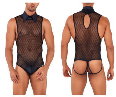 Mens Work - N - Play Bodysuit CandyMan 99720 - CandyMan_99720_Black_S/M - 2