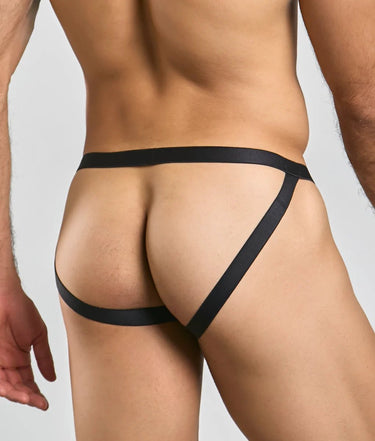 MOB Sexy Mesh & Lace Jockstrap-MBL82-BlackLace-SM-2