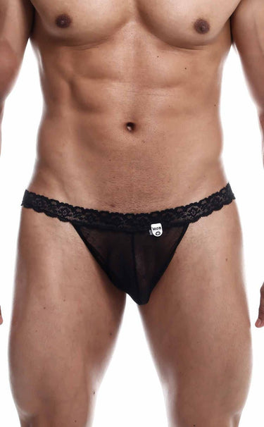 MOB Sultry Robe & Thong set - MBL58 - Black - SM - 2