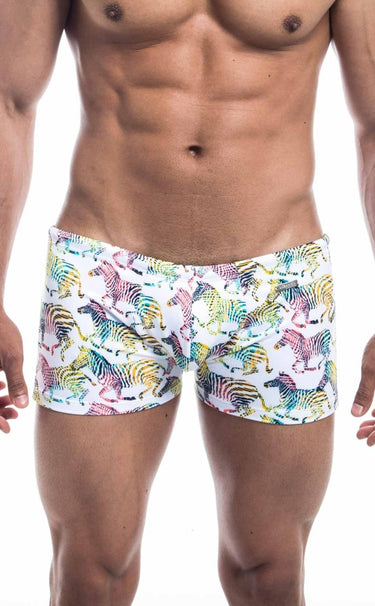Swim Trunk - Oceanico Square Cut - Zebra - M - OC01 - Zebra - M - Oceanico - 28