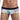 Multicolored patterned underwear with a black waistband on a white background
