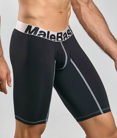 MaleBasics Microfiber Athletic Boxer-MBM04-Black-L-3