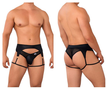 Mens Garter Thongs CandyMan 99655 - CandyMan_99655_Black_S/M - 2