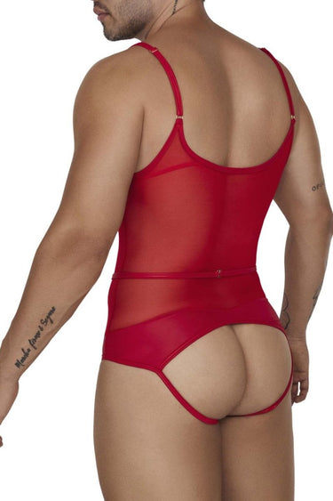 Bodysuit - Mens Harness Bodysuit CandyMan 99670 - S/M - Red - CandyMan_99670_Red_S/M - CandyMan - 3