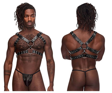 Mens Leather Gemini Harness Male Power 591 - 266 - Male Power_591 - 266_Black_Only Size - 2