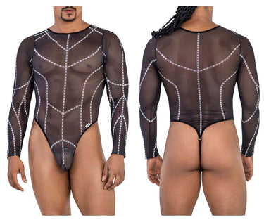 Mens Mesh Bodysuit CandyMan 99816 - S/M - Black - CandyMan_99816_Black_S/M - 2