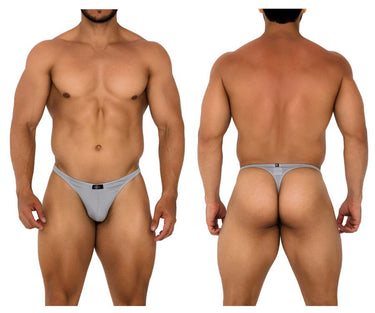 Mens Mesh Thongs Xtremen 91185 - Xtremen_91185_Gray_S - 2