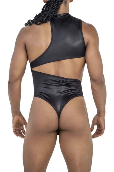 Mens One Shoulder Bodysuit CandyMan 99783 - S/M - Black - CandyMan_99783_Black_S/M - 3