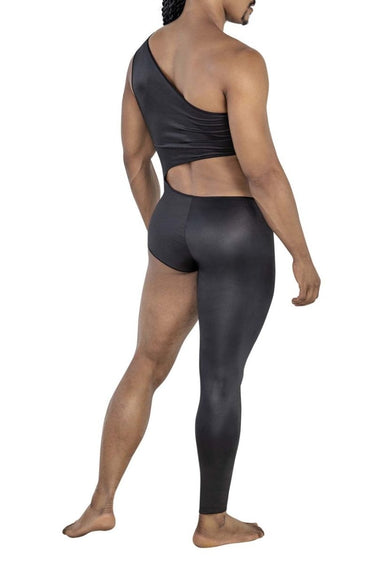 Mens One Shoulder One Leg Bodysuit CandyMan 99786 - CandyMan_99786_Black_S/M - 3