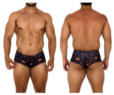 Mens Printed Trunks Xtremen 91193 - Xtremen_91193_Pumpkins_S - 2
