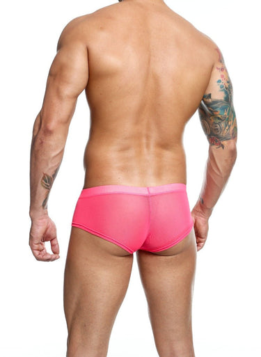Men's Sheer Hip Brief Final Sale-MBL04-HotPink-SM-2