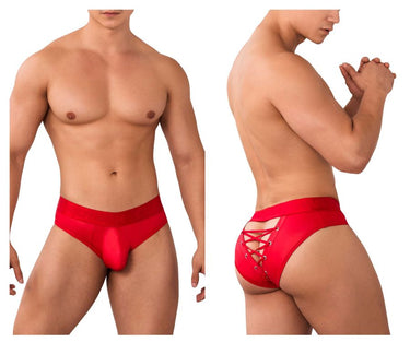 Mens Shorty Briefs CandyMan 99641 - CandyMan_99641_Red_S/M - 2