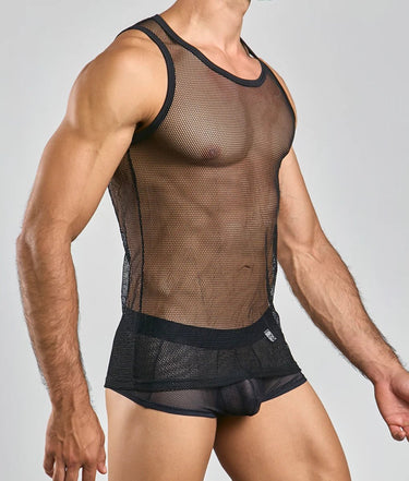 MOB Fishnet Tanktop-MBL61-Black-S-3