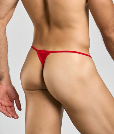 MOB Men's Sexy Microfiber G-String-MBL06-Red-SM-2